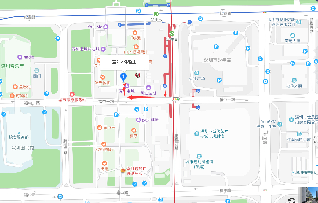 壹號本體驗店地圖